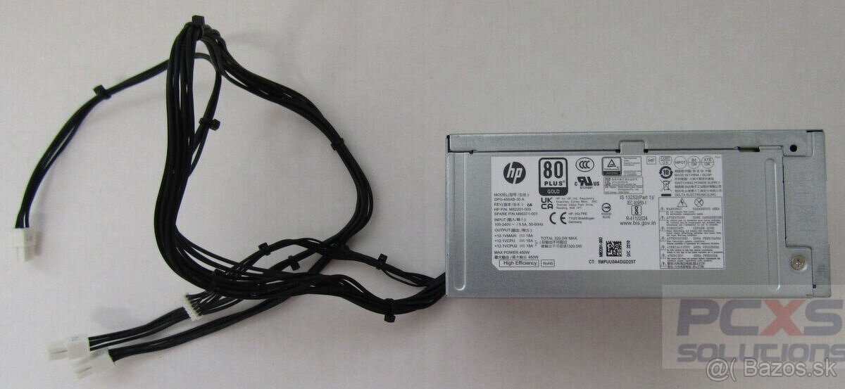 Predám úplne nový zdroj HP 450W SFF EPA90 WS22, M86371-001 - 9