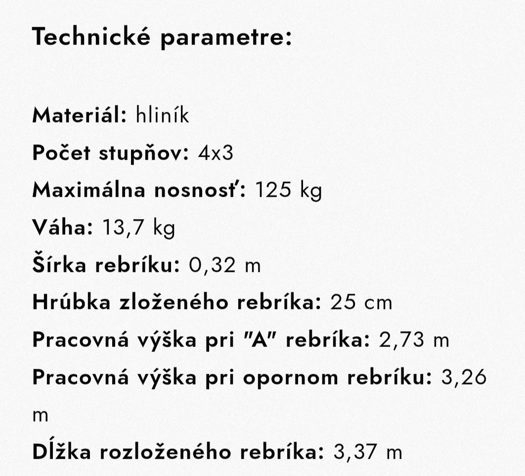 Multifunkcny rebrik 4x3, 7v1 - 9