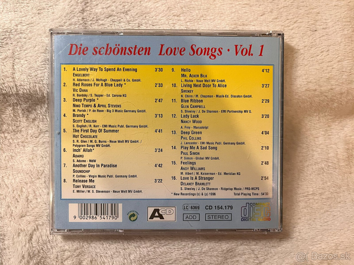 Predám kolekciu CD - Love Songs - 9