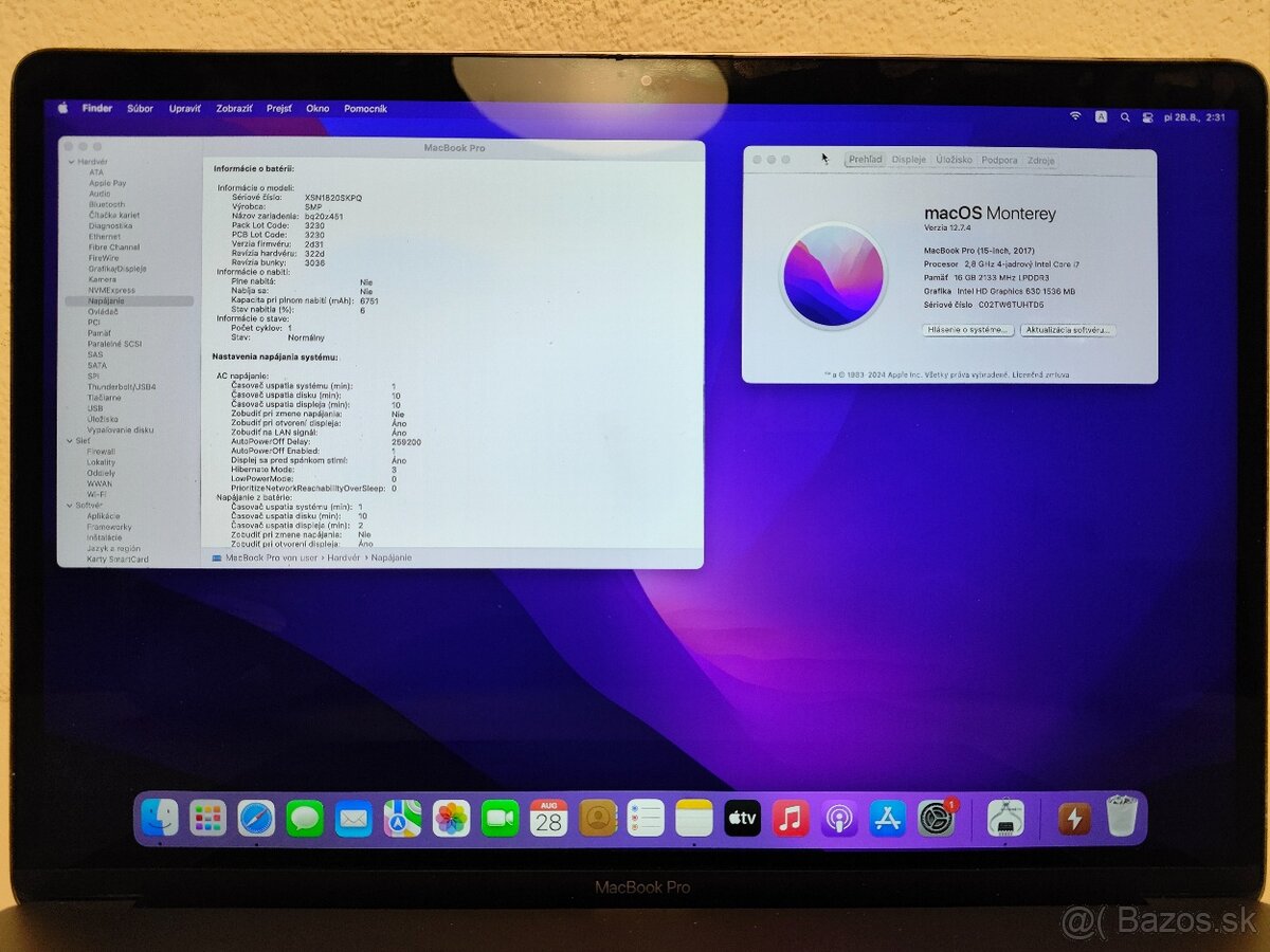 Apple MacBook Pro 15 (2017) A1707 | Intel Core i7 • 16 GB RA - 9