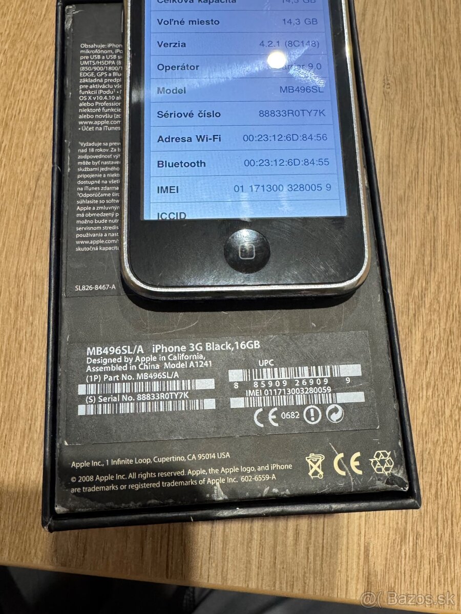 Predám iPhone 3G 16GB Black - 9