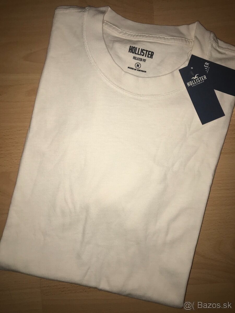 TRIČKO HOLLISTER krémové veľ. M + darček - 9