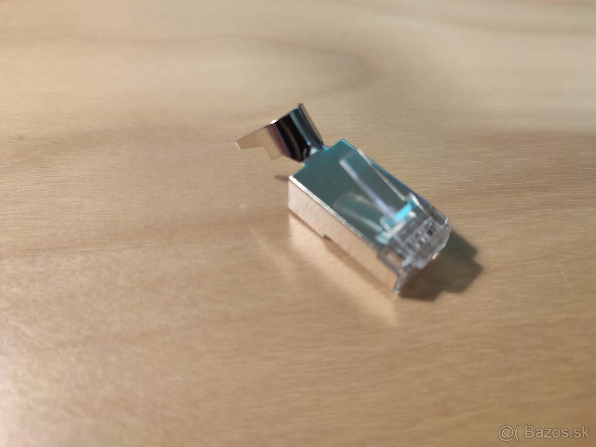 10x Konektor RJ45 tienený cat 6a/7 drôt STP - 9