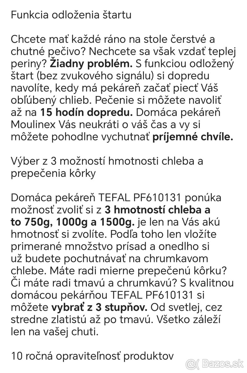 Tefal home bread baguette - 9