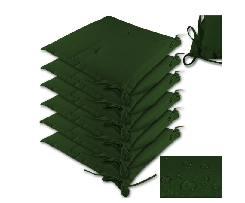 6 x poduška 43 x 39 x 5 cm krémová červená zelená sivá - 9