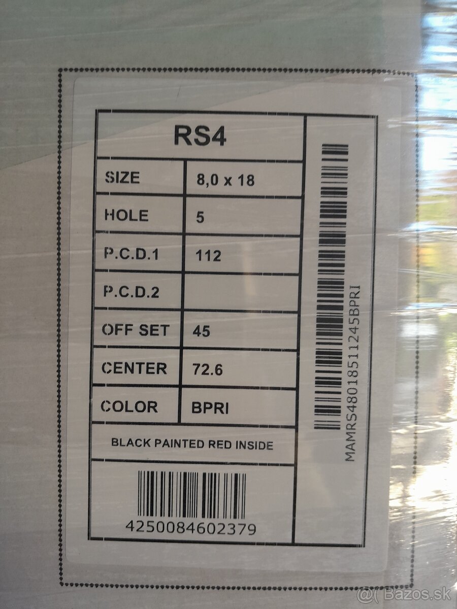 Alu disky R18 5x112 Et45 8J MAM RS4 BPRI Škoda Seat Audi Vw - 9