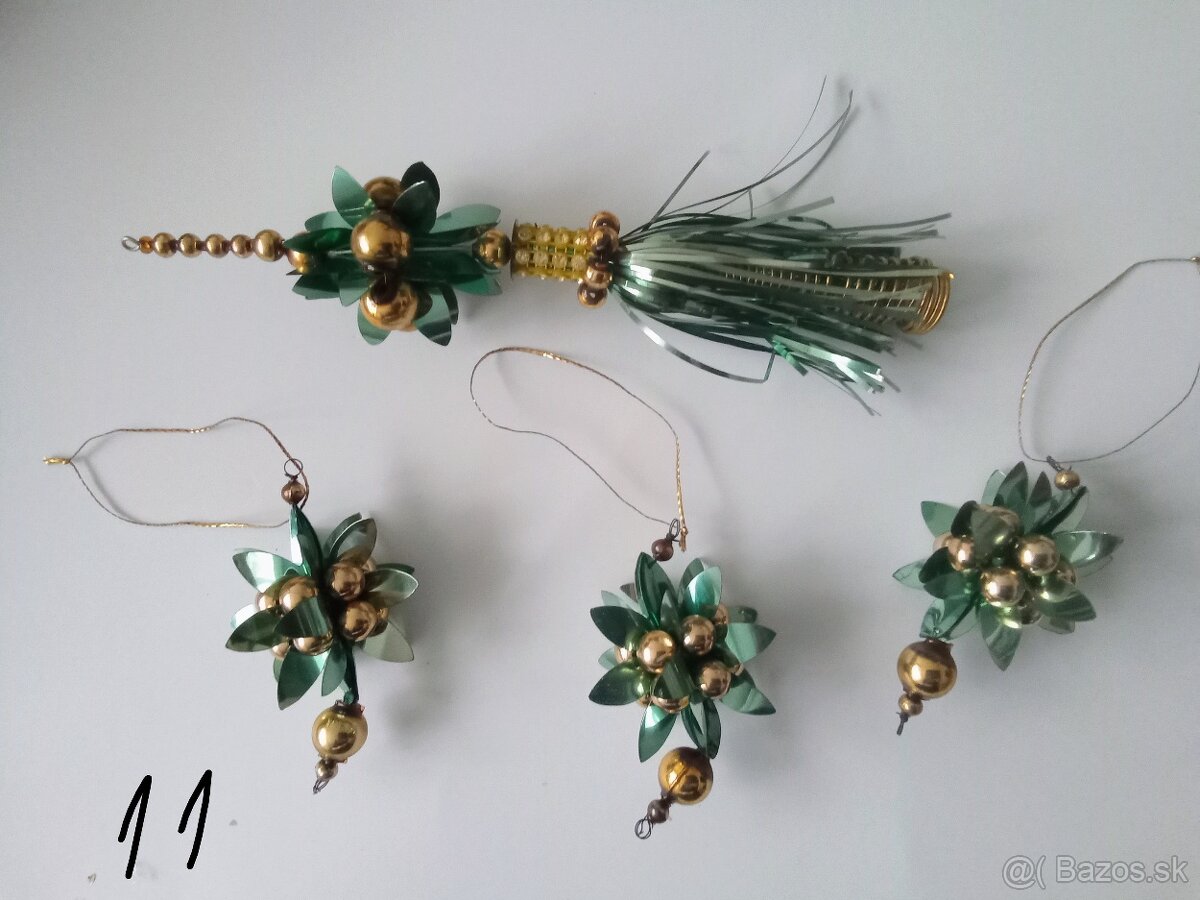 Staré, vánoční ozdoby -baňky a různé - vianočné ozdoby - 9