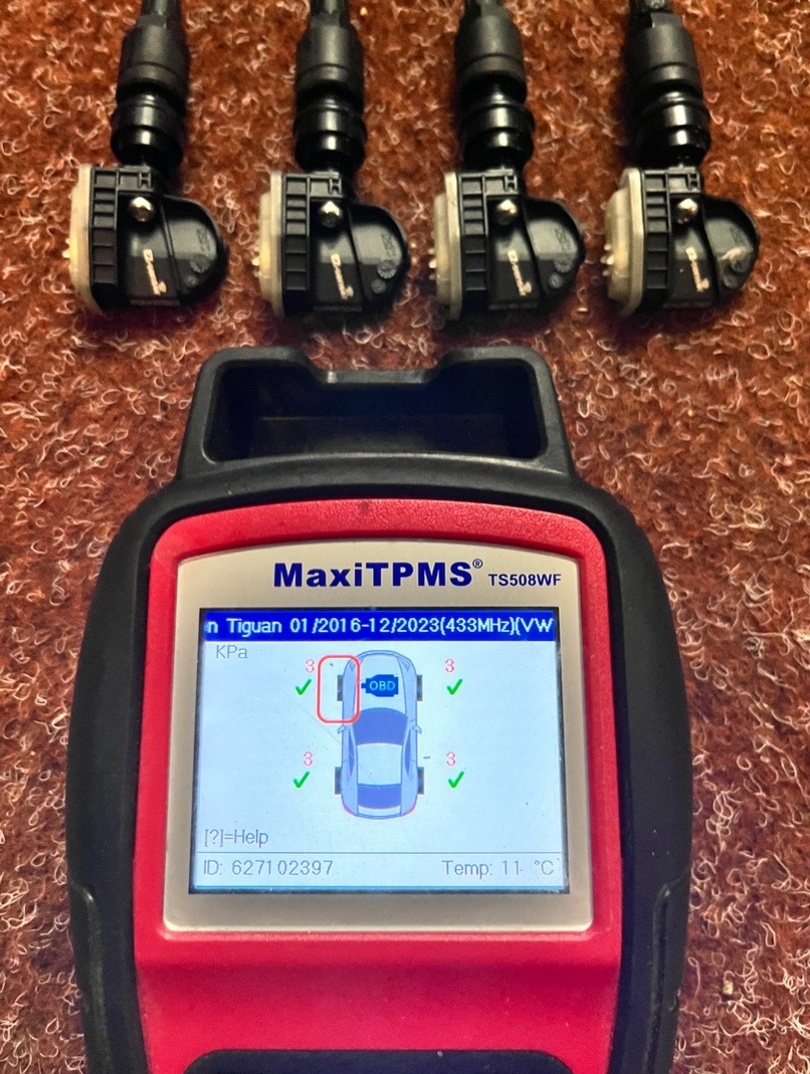 4x TPMS - Senzory - Volkswagen - 9
