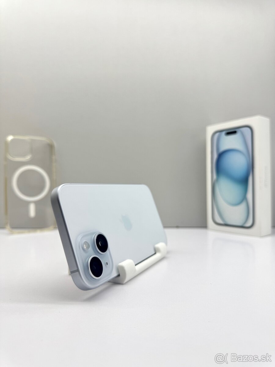 Apple iPhone 15 BLUE 128GB ORIGINÁL STAV+Príslušenstvo - 9