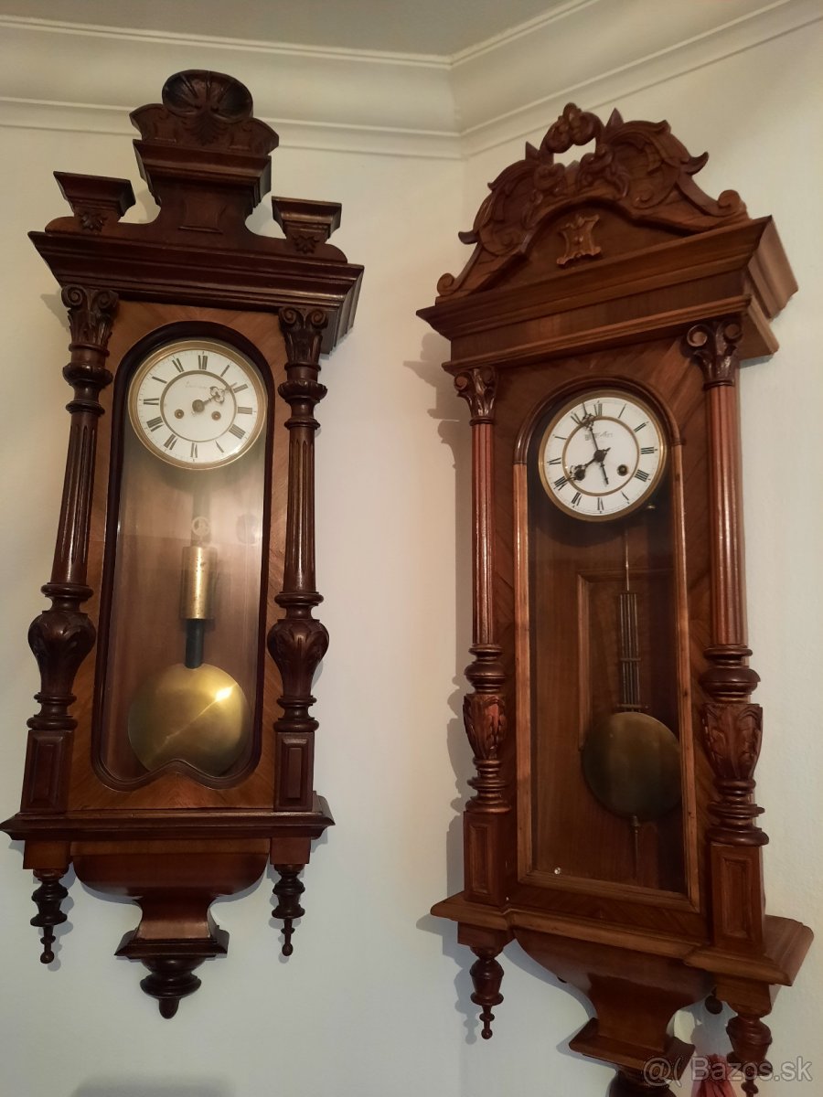 Predám zbierku nástenne hodiny starožitné pondusové - 9