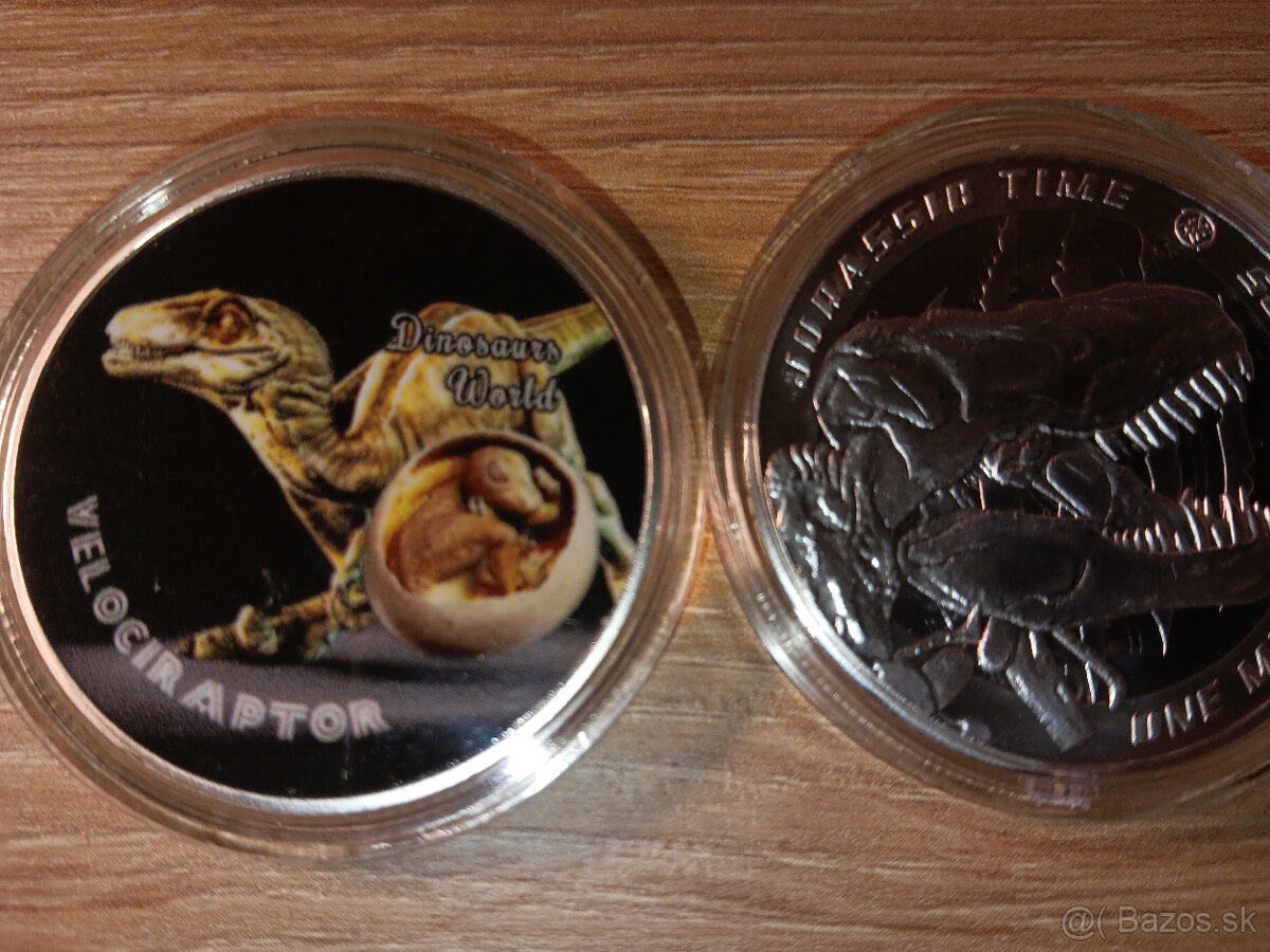 postriebrene pamätne mince DINOSARY 2 - 9