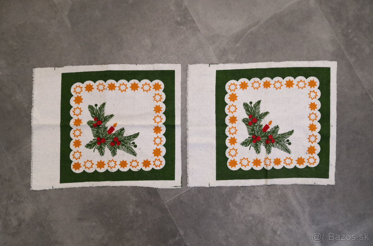 Staré vianočné obrusy 12ks - 9