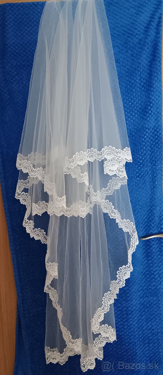 Svadobné šaty s krajkou,sukňa tyl 36-38 - 9