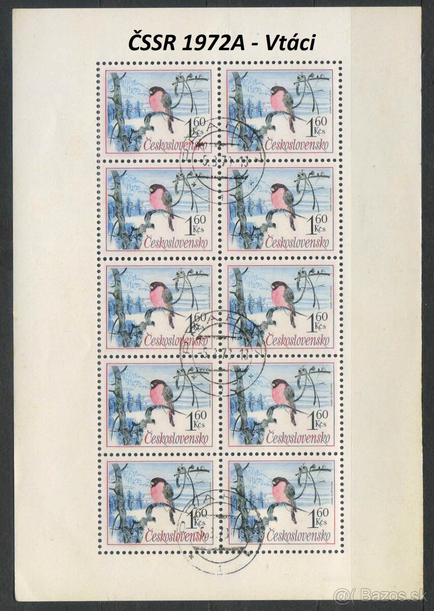 Poštové známky, filatelia: ČSSR, desaťbloky A - 9