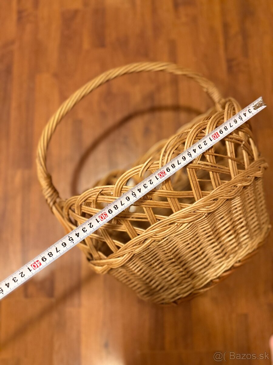 Veľký prútený košík pevný - 9