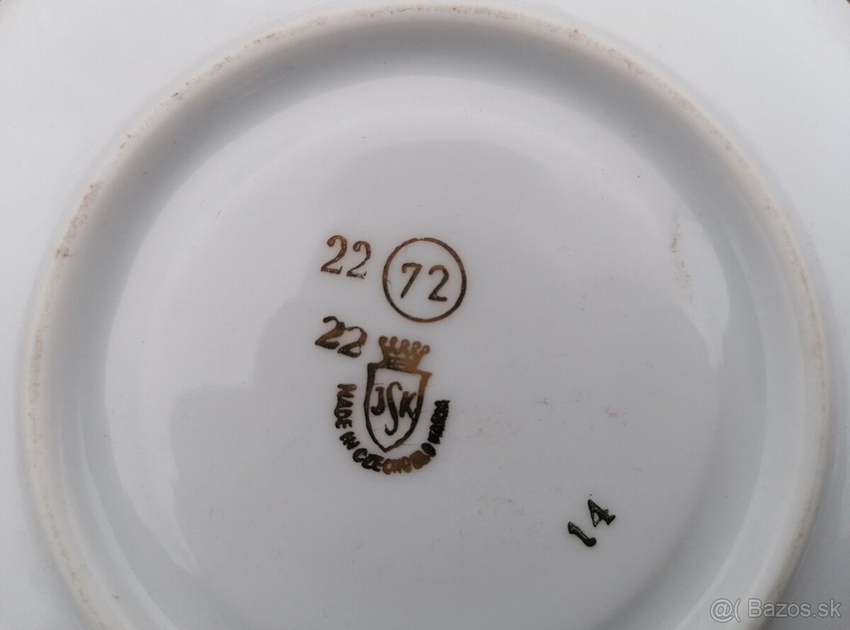 Predám zlato-tyrkysová porcelánová sada - 9