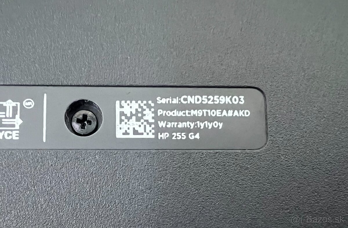 HP 255 G4 / AMD 4-jadro / 8GB RAM / 240GB SSD / 15.6" - 9