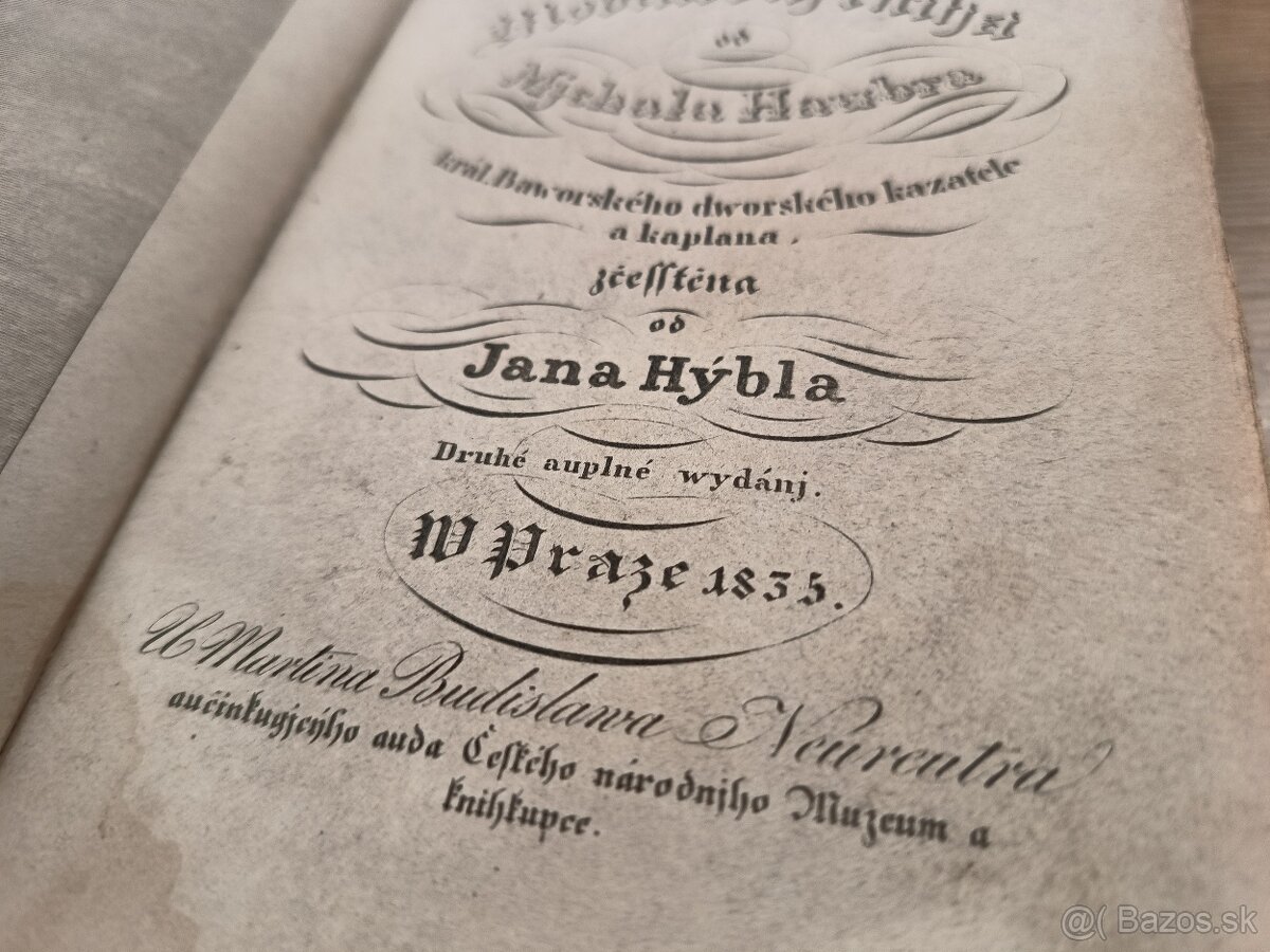 starožitná Kresťanská katolícka modlitební kniha 1835 - 9