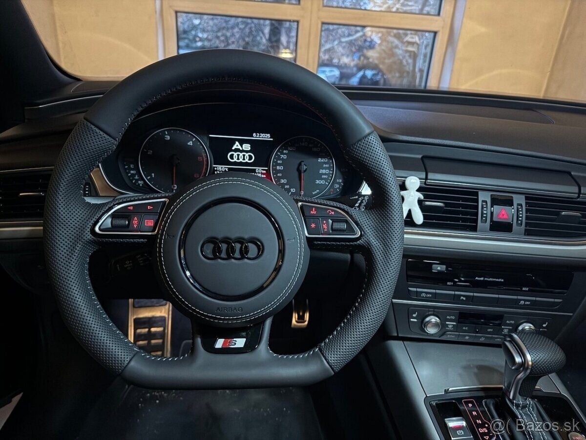 AUDI MULTIFUNKCNY VOLANT S AIRBAGOM A PADLAMI, čierna niť - 9