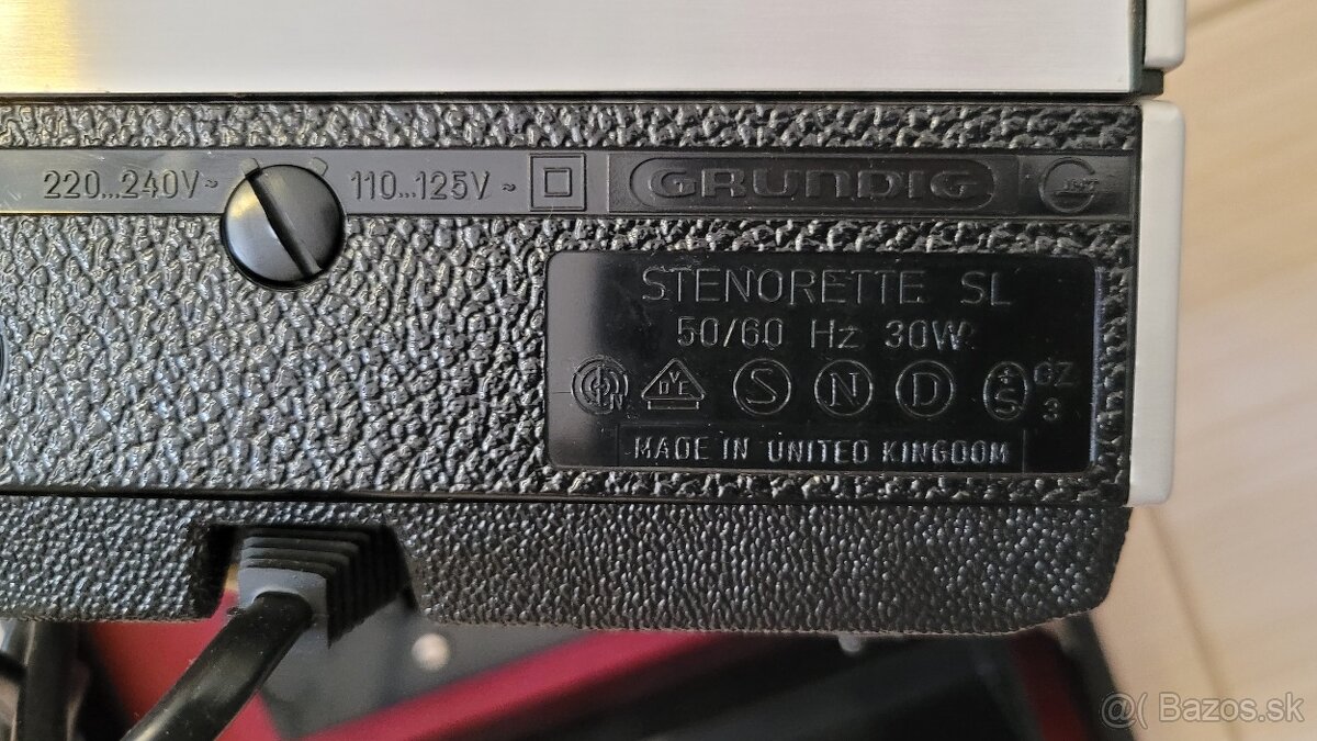 Predám historický kufríkový diktafón GRUNDIG - stenorette SL - 9