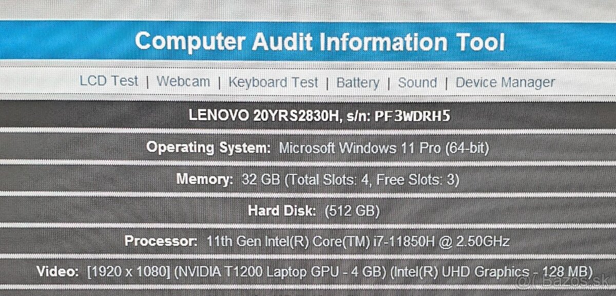 Lenovo ThinkPad P15 Gen 2 i7-11Gen/32GB/2/512SSD silná batt - 9