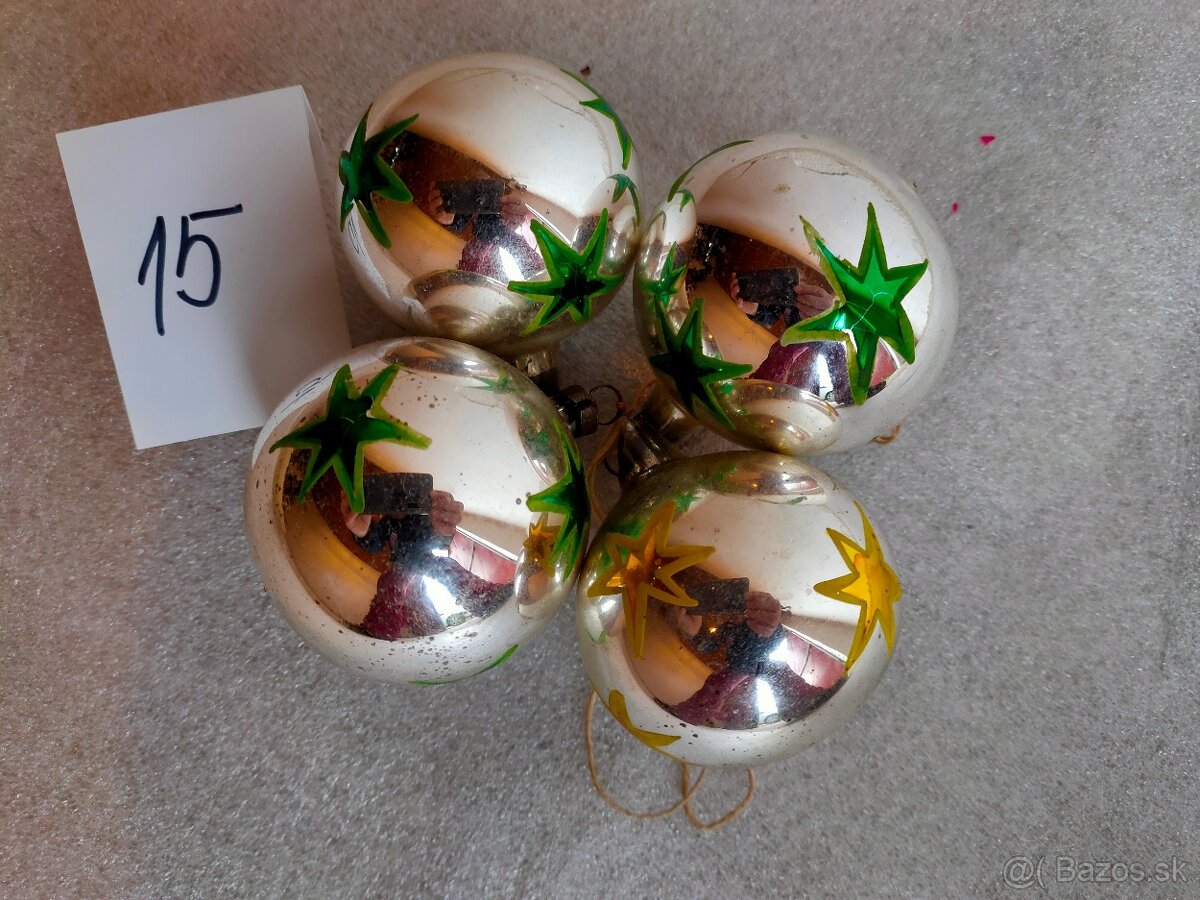 Retro vianočné ozdoby II a retro svetielka - 9