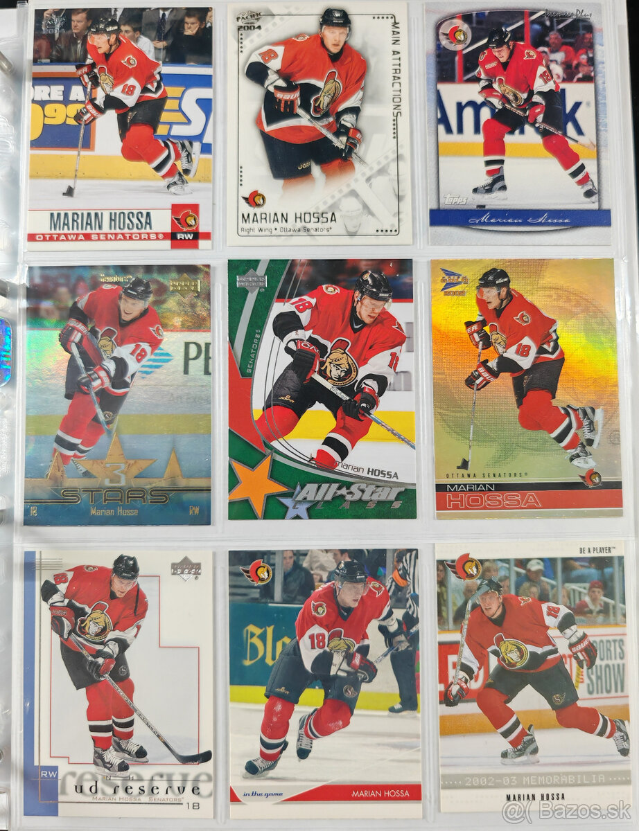 Predám hokejové kartičky Marián Hossa 2 - 9