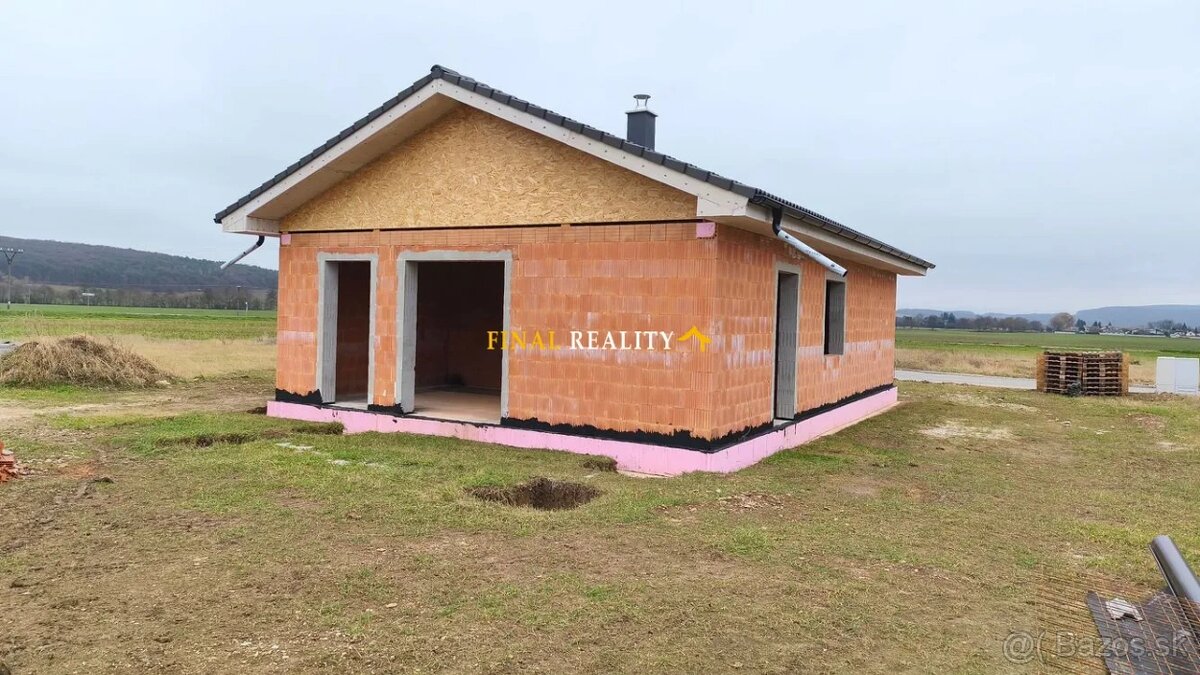 SUPER CENA: 3 izbový bungalov, hrubá stavba, Somorová Ves - 9