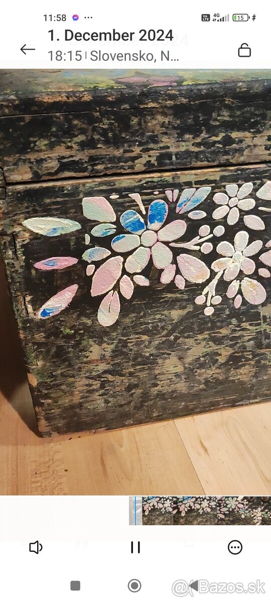 Stoličky,stolík,bedna Provence - 9