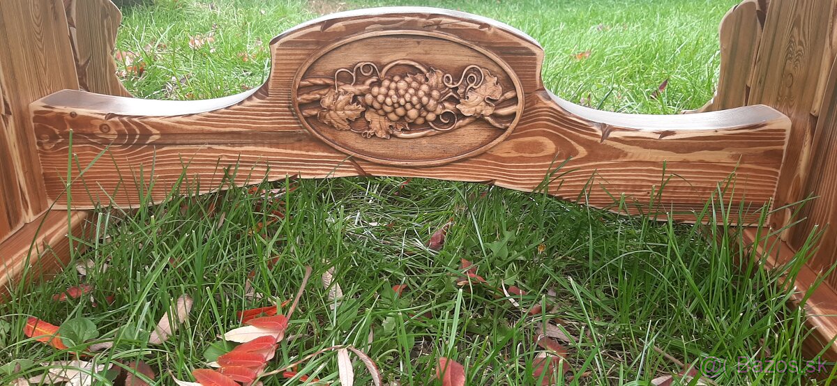 Drevený stôl 160×90 +6 stolićkov do vinnice - 9