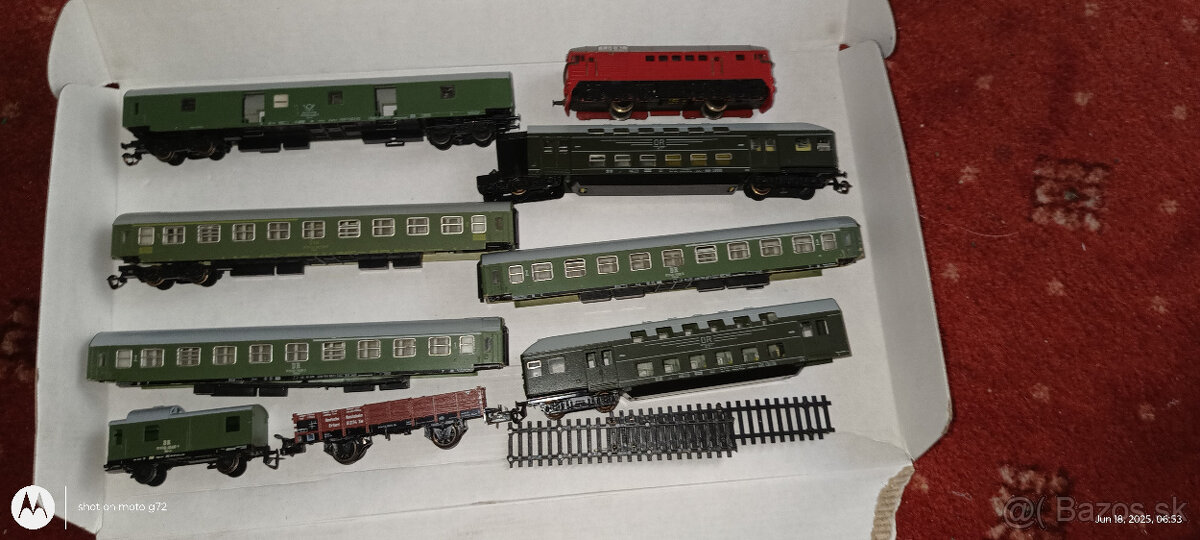 HO železnica s 2Lok+5Vag_+TT súprava, veľa koľají, dekor - 9