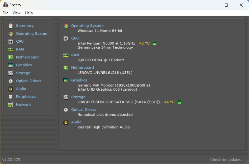 Lenovo IP 330 /Pentium N5000/8GB RAM/FHD/256GB SSD/Nova bat - 9