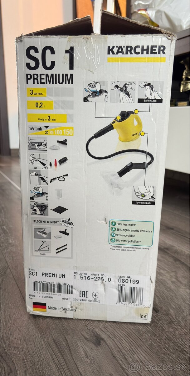 Kärcher SC1 Premium – parný čistič s príslušenstvom - 9