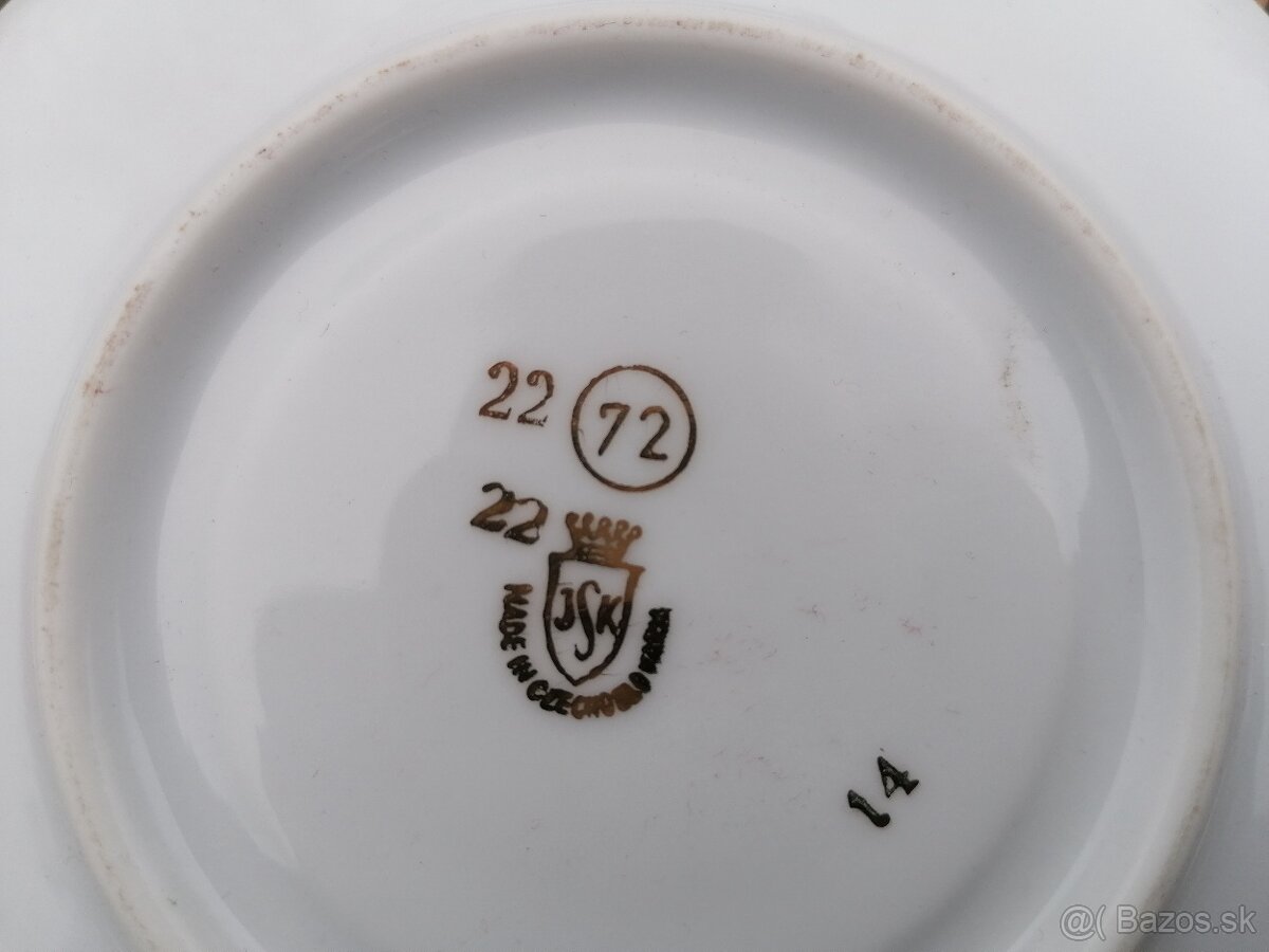 Predám zlato-tyrkysová porcelánová sada - 9