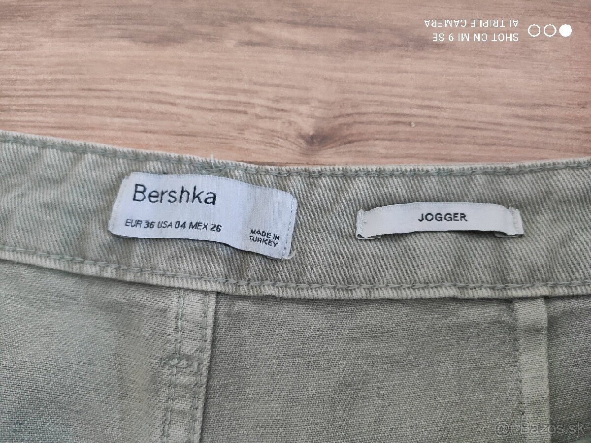 Vojenské nohavice s retiazkou Bershka 36 nové - 9