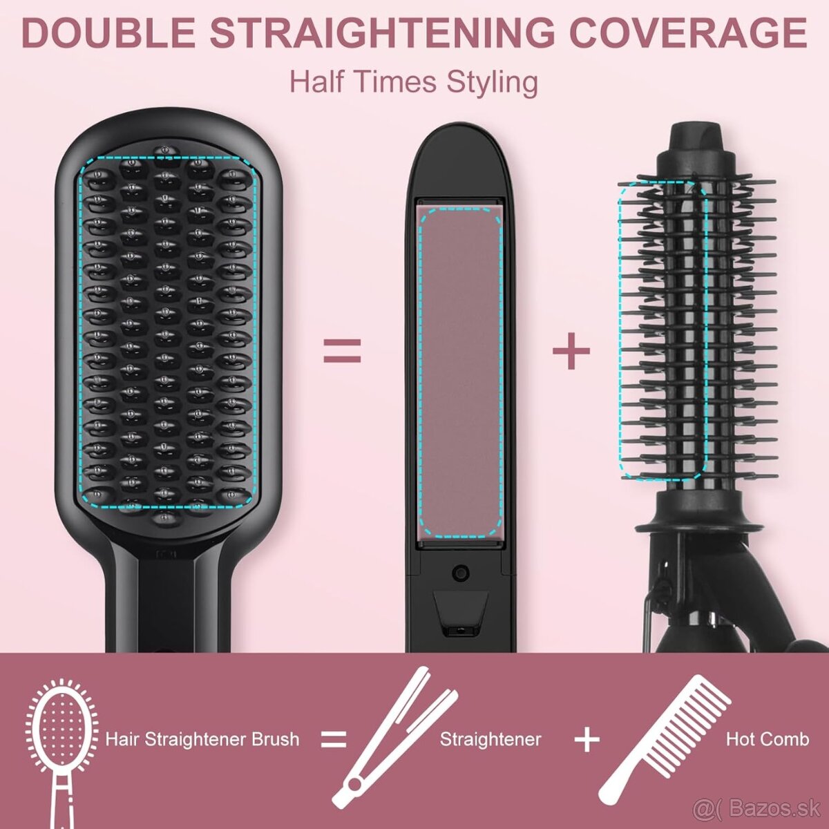 Žehliaca kefa na vlasy 2 v 1 - 9