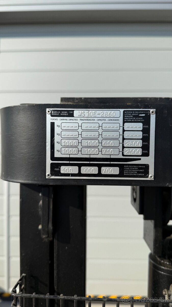 vysokozdvižný paletový vozík YALE MS10E-2860 - 9