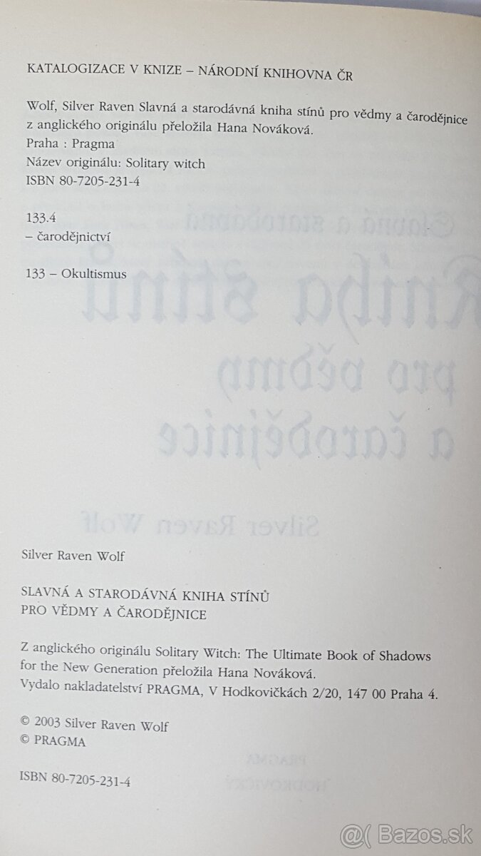 Kniha stínů , Silver Raven Wolf - 9