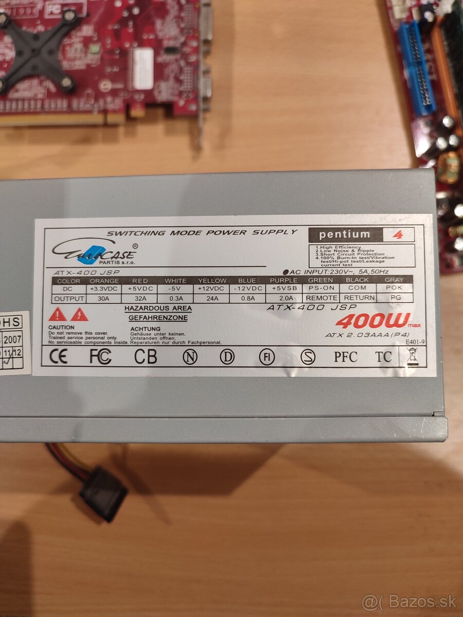 Retro PC základ (Doska + CPU + RAM + Grafika + ZDROJ) - 9