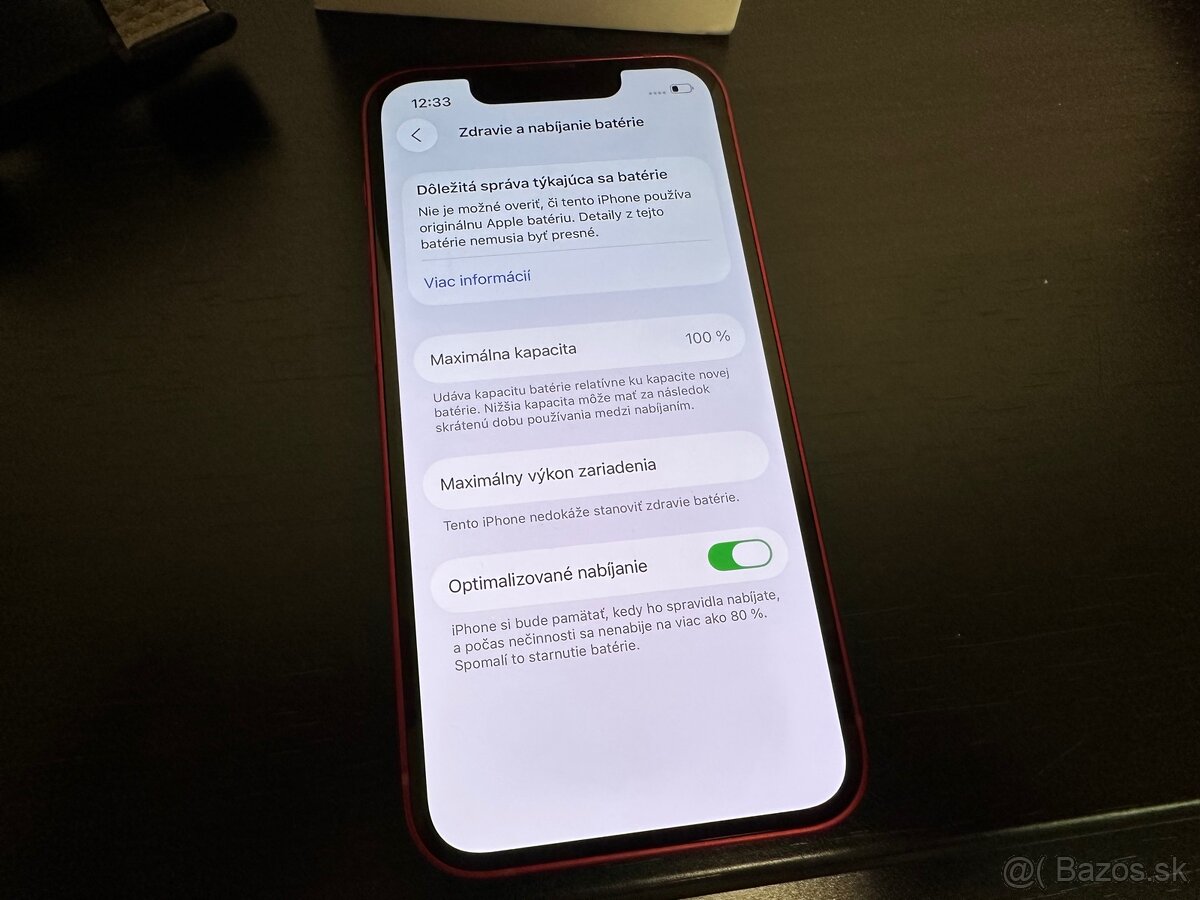 iPhone 13 Mini 256Gb Red 100% Zdravie Batérie - 9