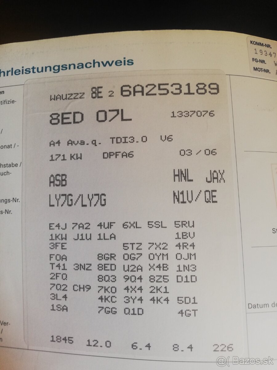 Rozpredám audi a4 b7 avant171kw quattro ASB - 9