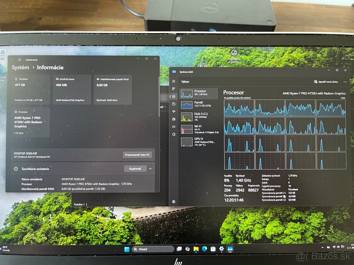 HP EliteBook 845 G8 – Ryzen 5 PRO, 8 GB RAM, 512 GB SSD, 14” - 9