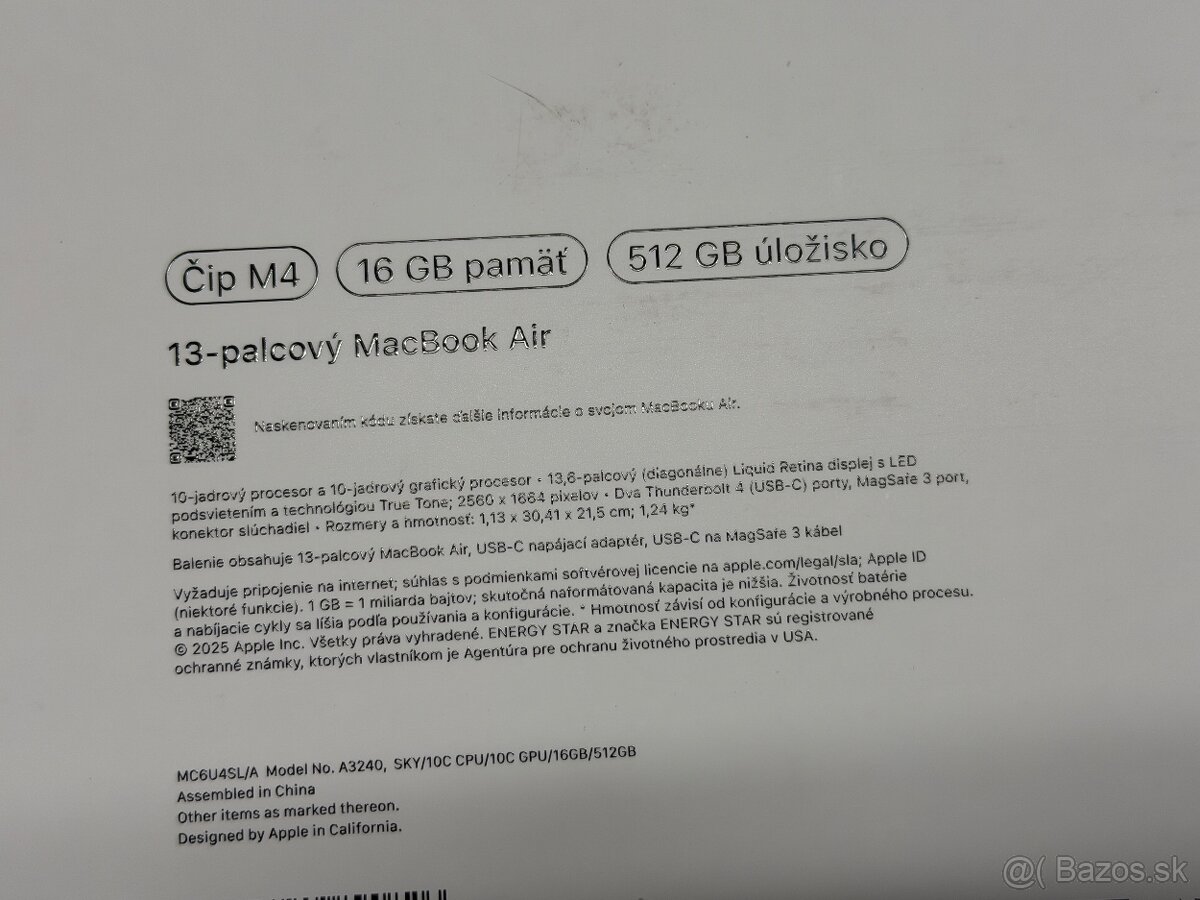 Macbook Air 13 M4 16/512Gb - Nový, v záruke - 9