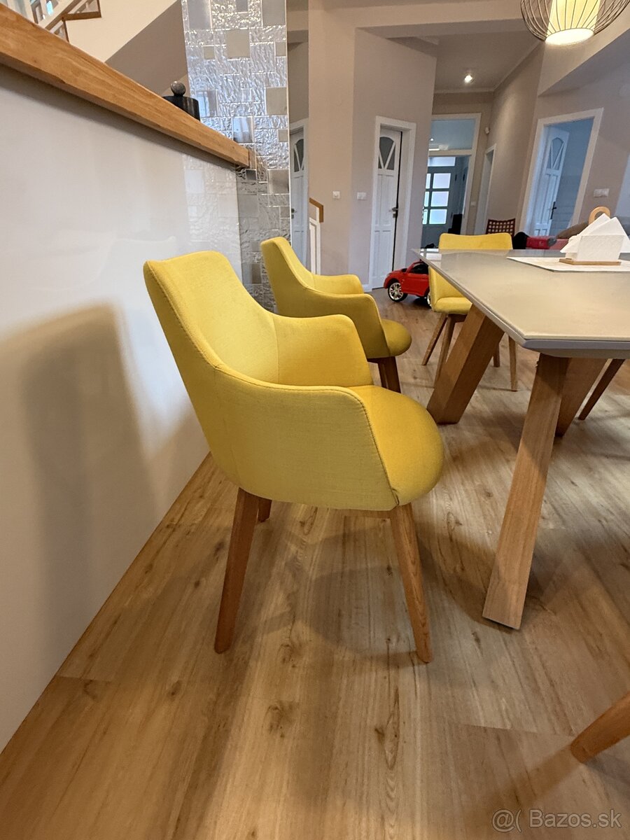 Stoličky masív dub 6ks - 9