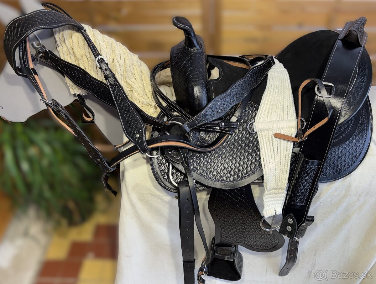 Westernový sedlový komplet 11) černý - 9