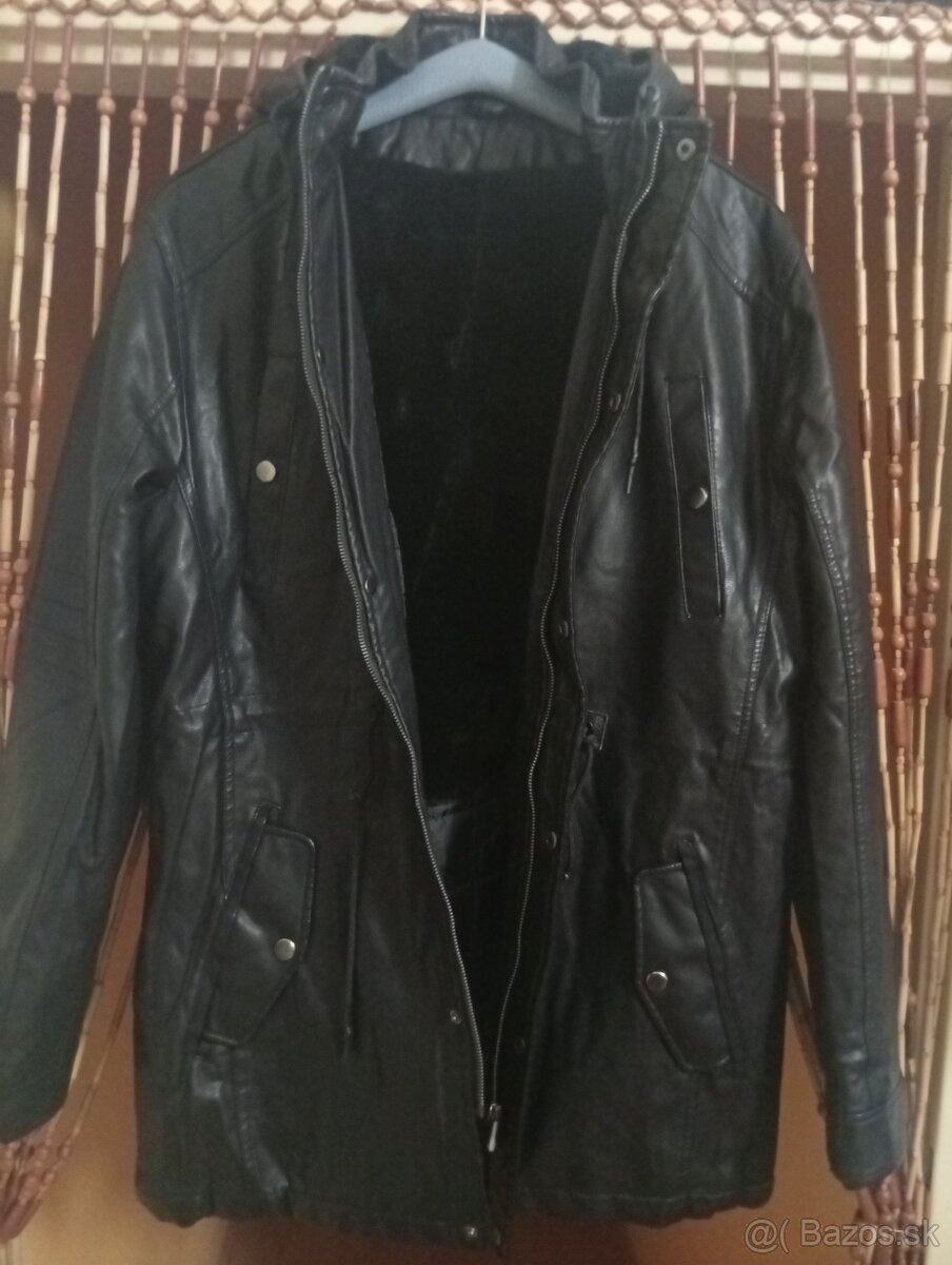 Krásna pánska kož.bunda s kožušinou..- ZIMNÁ - 9