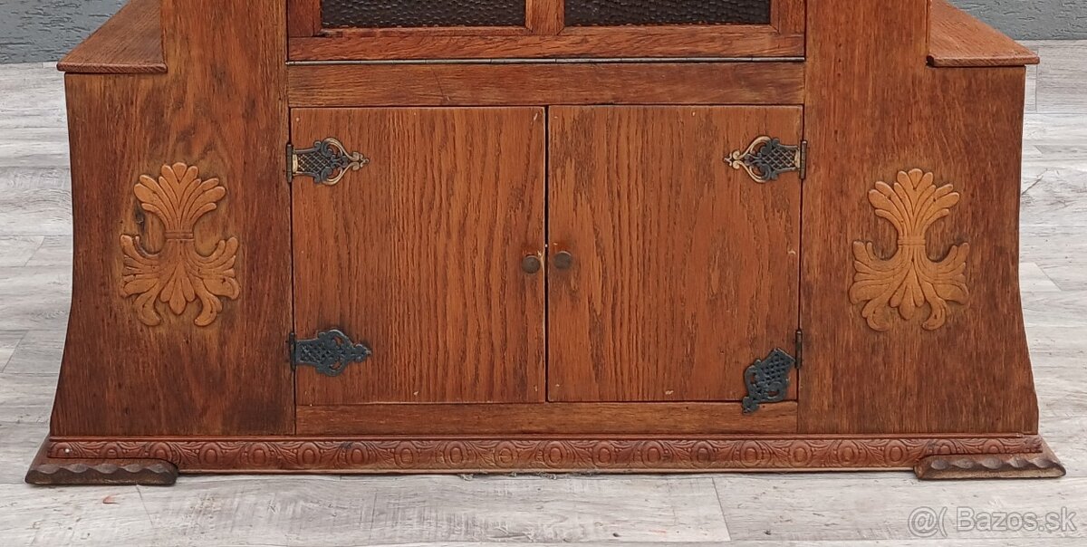 Skrinka dubová starožitná. - 9