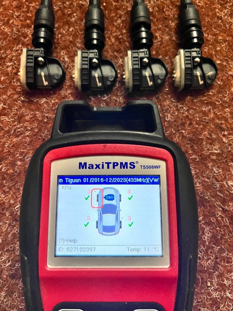 4x TPMS - Senzory - Volkswagen - 9