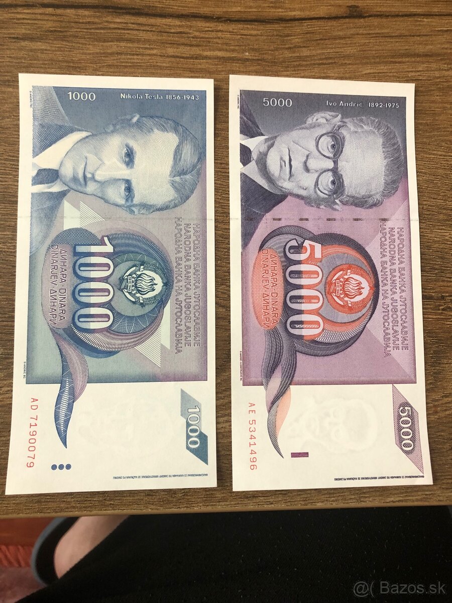 Bankovky JUHOSLAVIA 5 - 9