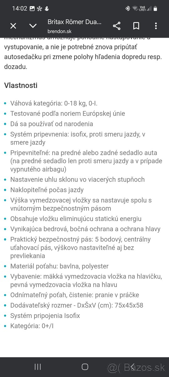 Britax Römer Dualfix reboard autosedačka - 9